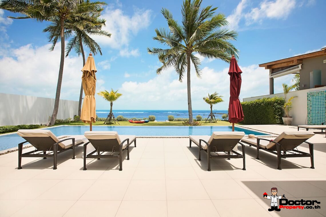 Luxury Beachfront 4 Bedroom Pool Villa – Laem Sor, Koh Samui – For Sale